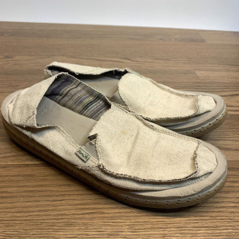 Sanuk Women's Size 10 Donna Aerokush Natural‎ Loafers Slip On Shoes 1131730